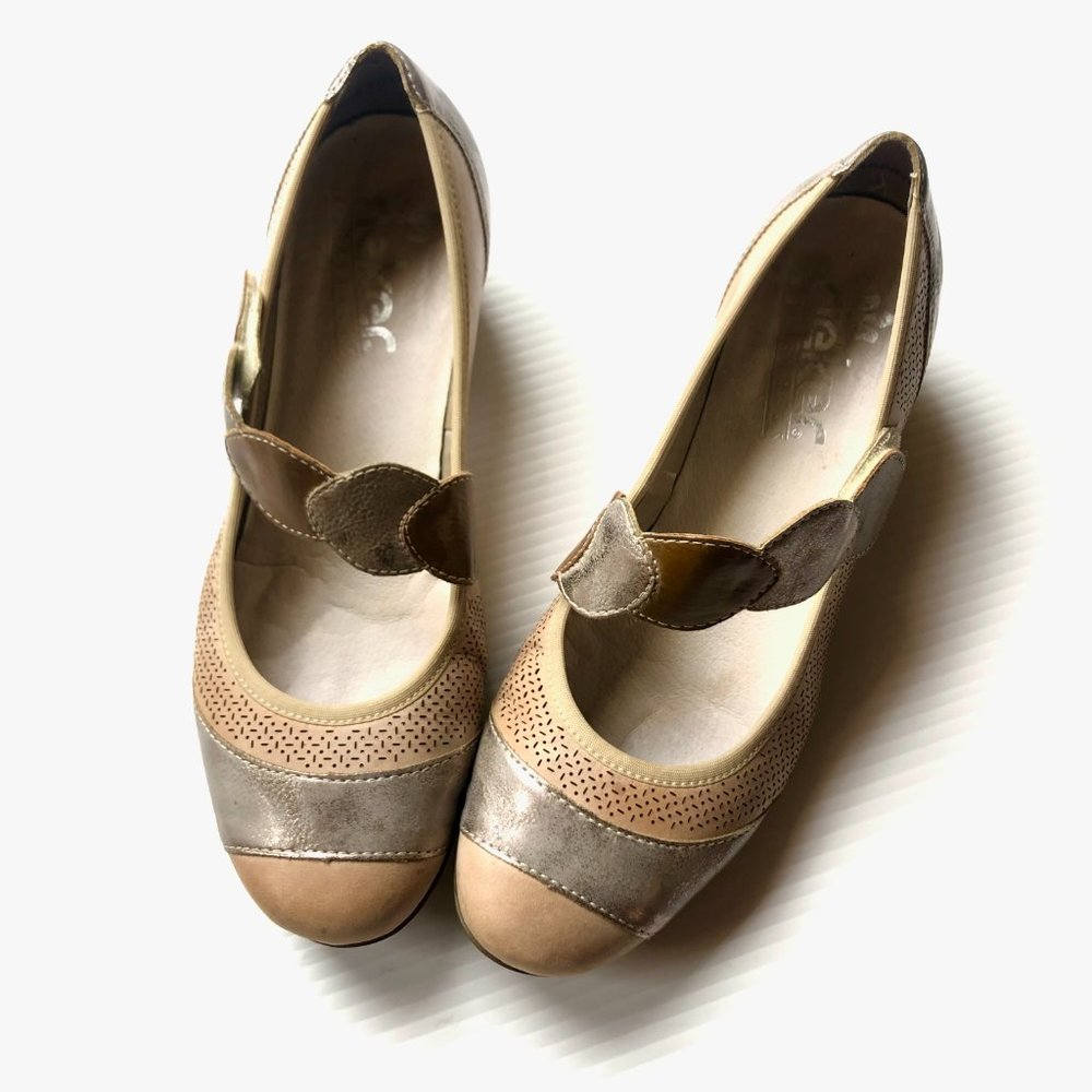 Women Rieker Antistress  Mirjam Metallic Mary Jane in pristine condition sz  9